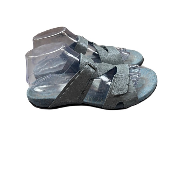 Vionic Blue Lauren Open Toe Slide Sandals Size 7 Two Strap Orthaheel Comfort - Picture 5 of 10